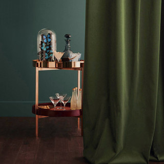 Taylor H. Luxury Jacquard Velvet Woven Design Curtains - Olive Green –  Discover Curtains