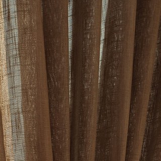 A Touch of Sunshine Brown Chestnut Heavy Semi Sheer Curtain 5