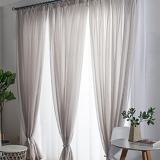 Smarties Light Gray Soft Sheer Curtain 5