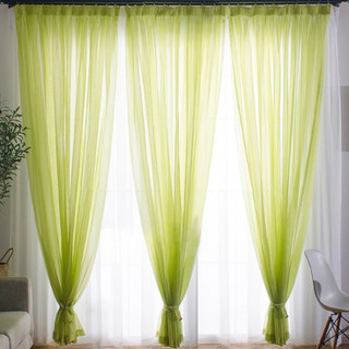 Smarties Lime Green Soft Sheer Curtain 6