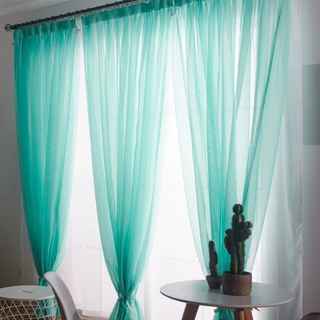 Smarties Turquoise Green Soft Sheer Curtain 6