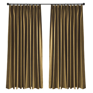 Fine Mustard Yellow Gold Velvet Curtains 3