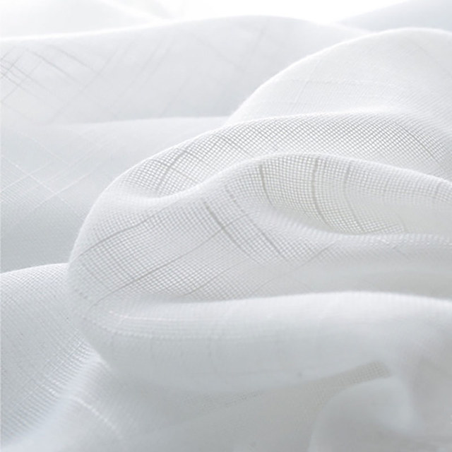 Silk Road Moonlight White Chiffon Sheer Curtain