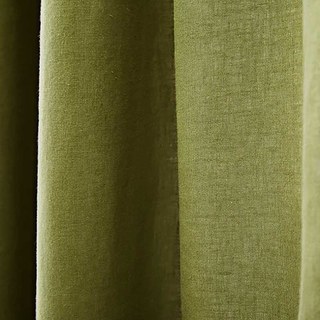 Wabi Sabi Pure Flax Linen Sage Olive Green Sheer Curtain 5