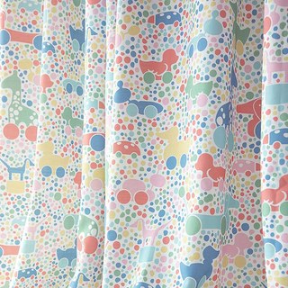 Bouncy House Dotted Animals Multi Color Print Curtain 1
