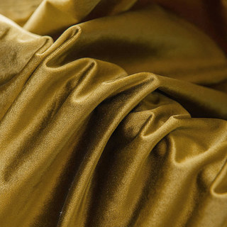 Luminous Luxe Metallic Gold Velvet Curtains 6