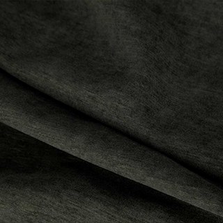 Exquisite Matte Luxury Charcoal Black Chenille Curtain Drapes 4