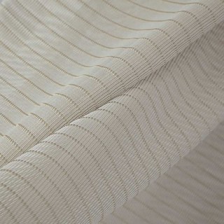 Tide 3D Jacquard Horizontal Striped Grid Pastel Coffee Sheer Curtain