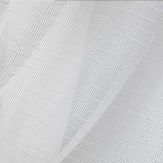 Tide 3D Jacquard Horizontal Striped Grid White Sheer Curtain 7