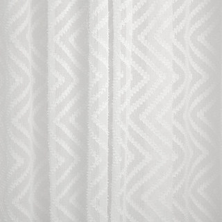 Echo Vertical Wave Patterned Ivory White Sheer Curtain 4