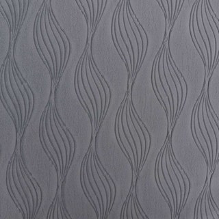 Surf 3D Jacquard Wave Patterned Silvery Gray Crushed Curtain 7