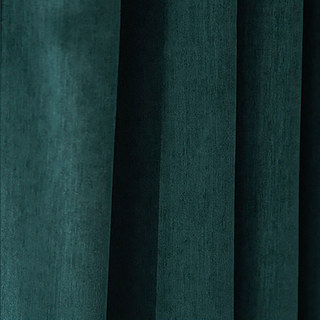 Exquisite Matte Luxury Teal Green Chenille Curtains 4