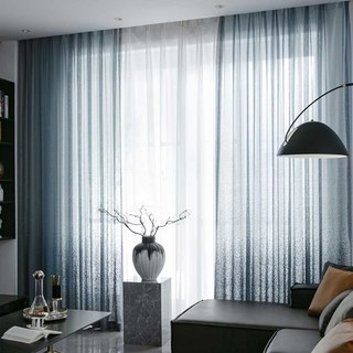 Haze Blue Dream Ombre Mesh Net Curtain 4