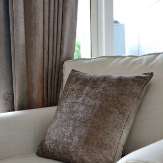 LuxeTouch Chenille Brown Taupe Curtain 5