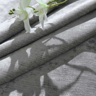 LuxeTouch Silver Gray Chenille Curtain Drapes 5
