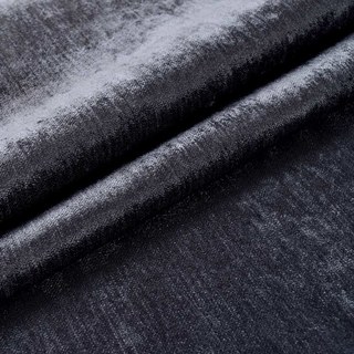 Luxury Charcoal Dark Gray Chenille Curtain Drapes 8