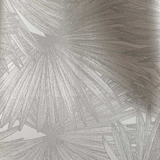 Fan Palm Leaves Luxury Jacquard Cream Blackout Curtain 5