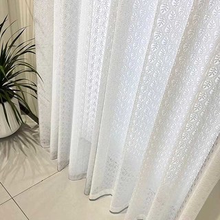 Magical Leaves Ivory White Lace Net Curtains 5