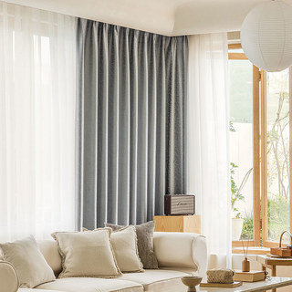 Metallic Fusion Luxury Jacquard Silver Gray Geometric Blackout Curtain 4