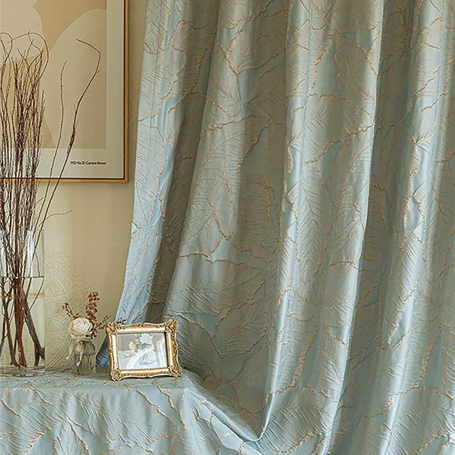 Tropical Leaves Patterned Curtains | Green Leaves Curtains | Blackout on sale Curtains | Bedroom Decor | Art Deco Curtains | With Lining