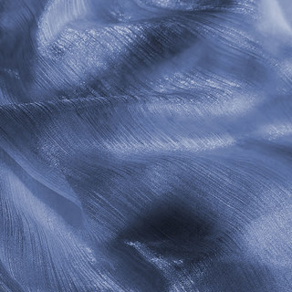 Paris Cascade Shimmering Striped Blue Sheer Curtain 1