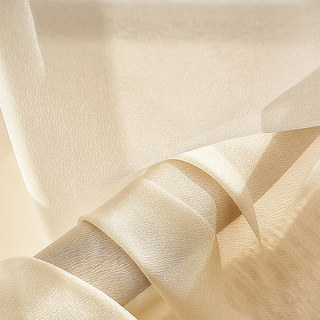 Sand Dune Textured Shimmering Champagne Gold Sheer Curtain 6
