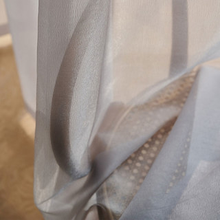 Sand Dune Textured Shimmering Light Gray Sheer Curtain 3