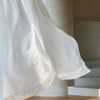 Satiny Touch Ivory White Sheer Curtain 2