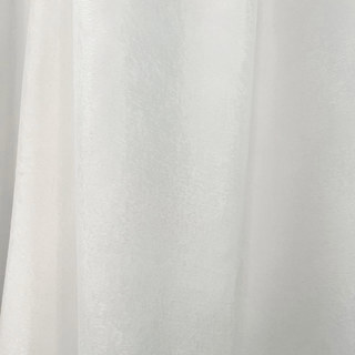 Satiny Touch Textured Ivory White Sheer Curtain 8