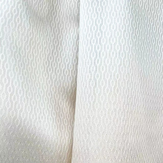 Shimmering Chains Metallic White Striped Sheer Curtain 3