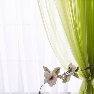 Smarties Lime Green Soft Sheer Curtain 1