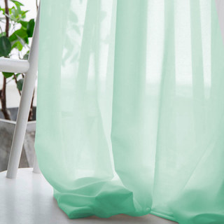 Soft Breeze Mint Green Chiffon Sheer Curtain 2