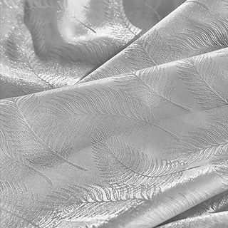 Feathered Fantasy Ash Gray Shimmering Sheer Curtain 3