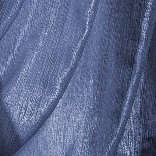 Paris Cascade Shimmering Striped Blue Sheer Curtain 2