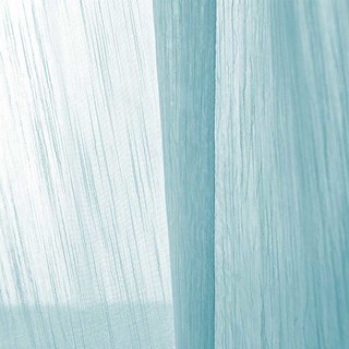 Silk Waterfall Shimmering Light Blue Chiffon Sheer Curtain 2