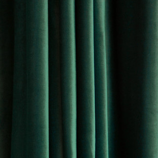 Fine Forest Emerald Green Matte Velvet Curtain 3