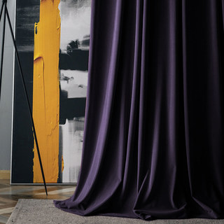 Fine Purple Lavender Velvet Curtain Drapes 1