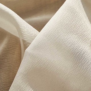 Sand Dune Textured Shimmering Ivory White Sheer Curtain