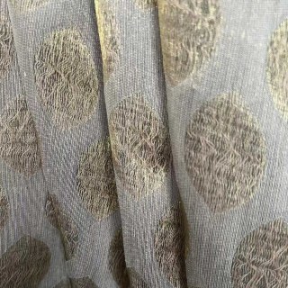 Ethereal Leaf Luxury Jacquard Gold Geometric Sheer Curtains 2