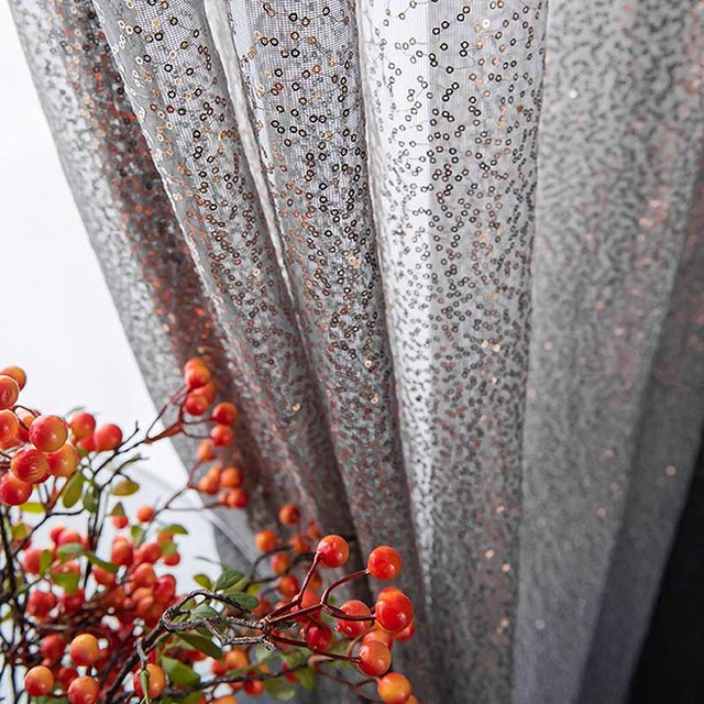 galaxy ombre sequin sheer curtains