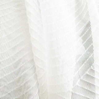 Tide Luxury 3D Jacquard Wave Patterned White Sheer Curtain 2