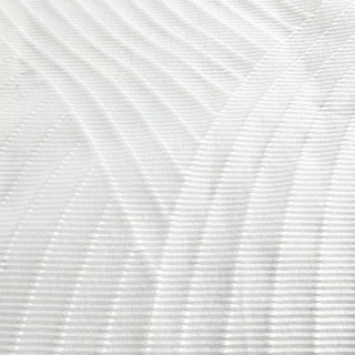 Tide Luxury 3D Jacquard Wave Patterned White Sheer Curtain