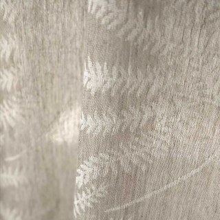 Whispering Fern Oatmeal Premium Linen Wool Blend Heavy Sheer Curtain 4