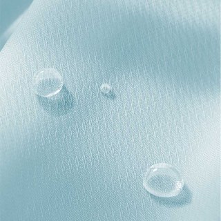 Avila Waterproof Textured Light Blue Outdoor Sheer Curtain 4