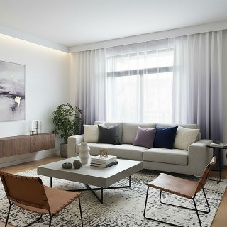 Candy Land Linen Style Gray Ombre Curtain 3