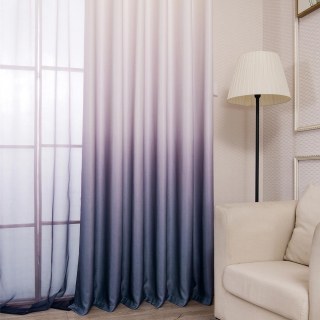 Candy Land Linen Style Gray Ombre Curtain 2