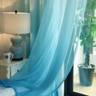 Candy Land Ombre blue Sheer Curtain