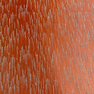 Gilded Stream Orange Curtain with Metallic Stripes