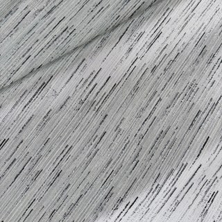 Gilded Stream Silver Gray Curtain with Metallic Stripes 3