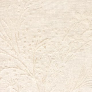 Frost Bloom Ivory Cream 3D Puff Paint Floral Sheer Curtain 6